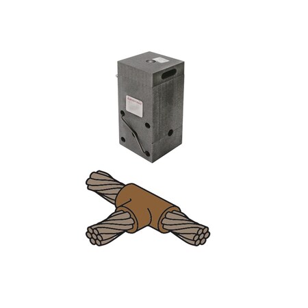 Burndy Mold, Horizontal Cable Tap to Horizontal Cable Run, 2 AWG(Sol) B223S